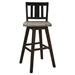 Amsonia Swivel Pub Height Chair with Solid Rubber Wood and 2-Tone Distressed Gray & Black Finish Frame - Set of 2 - HME1232