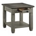 Granby Oak End Table with 1 Drawer - 2-Tone Coffee Finish Top and Antique Gray Finish Legs - HME1241