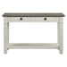 Granby 2-Tone Sofa Table with Oak Veneer - Rosy Brown Finish Top and Antique White Finish Base - HME1246