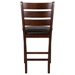 Ameillia Counter Height Chair with Wood Frame and Faux Leather Upholstery - Dark Oak Finish Frame - Set of 2 - HME1295