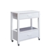 White Kitchen Cart with Two Tier Display - IDU1319