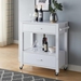 White Kitchen Cart with Two Tier Display - IDU1319