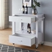 White Kitchen Cart with Two Tier Display - IDU1319