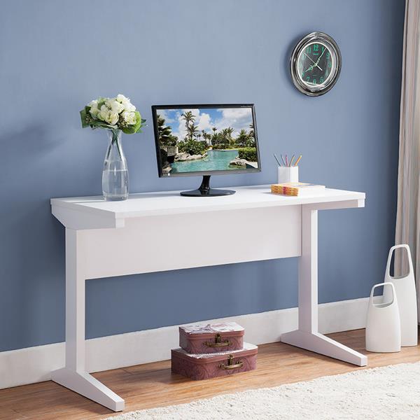 spacious white desk