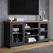 Essex 67" TV Stand Console for TVs up to 80 inches - No Assembly Required - Black and Whiskey Finish - LGH1062