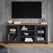 Essex 67" TV Stand Console for TVs up to 80 inches - No Assembly Required - Black and Whiskey Finish - LGH1062