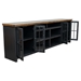 Essex 96" TV Stand Console for TVs up to 100 inches - No Assembly Requried - Black and Whiskey Finish - LGH1063