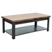 Essex 48" Coffee Table - No Assembly Required - Black and Whiskey Finish - LGH1065