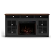 Essex 74" Fireplace TV Stand Console for TVs up to 85 inches - Black and Whiskey Finish - Quick Assembly - LGH1067