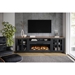 Essex 97" Fireplace TV Stand Console for TVs up to 100 inches - Black and Whiskey Finish - Quick Assembly - LGH1068