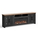 Essex 97" Fireplace TV Stand Console for TVs up to 100 inches - Black and Whiskey Finish - Quick Assembly - LGH1068