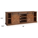 Farmhouse 85" TV Stand Console for TVs up to 95 inches - No Assembly Required - Aged Whiskey Finish - LGH1076