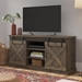 Farmhouse 66" TV Stand Console for TVs up to 80 inches - No Assembly Required - Barnwood Finish - LGH1077