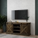 Farmhouse 66" TV Stand Console for TVs up to 80 inches - No Assembly Required - Barnwood Finish - LGH1077