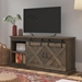 Farmhouse 66" TV Stand Console for TVs up to 80 inches - No Assembly Required - Barnwood Finish - LGH1077