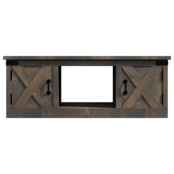 Farmhouse 48" Coffee Table - No Assembly Required - Barnwood Finish 