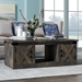 Farmhouse 48" Coffee Table - No Assembly Required - Barnwood Finish - LGH1083