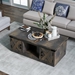 Farmhouse 48" Coffee Table - No Assembly Required - Barnwood Finish - LGH1083