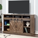 Farmhouse 66" Electric Fireplace TV Stand for TVs up to 80 inches - Barnwood Finish - Quick Assembly - LGH1087