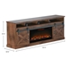 Farmhouse 93" Electric Fireplace TV Stand for TVs up to 100 inches - Aged Whiskey Finish - Quick Assembly - LGH1088