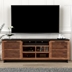 Graceland 85" TV Stand Console for TVs up to 95 inches - No Assembly Required - Black with Bourbon finish