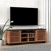 Graceland 85" TV Stand Console for TVs up to 95 inches - No Assembly Required - Black with Bourbon finish - LGH1091