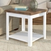 Hampton 24" Side Table - No Assembly Required - Jasmine Whitewash and Barnwood Finish - LGH1098