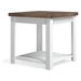 Hampton 24" Side Table - No Assembly Required - Jasmine Whitewash and Barnwood Finish - LGH1098