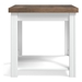 Hampton 24" Side Table - No Assembly Required - Jasmine Whitewash and Barnwood Finish - LGH1098