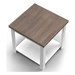 Hampton 24" Side Table - No Assembly Required - Jasmine Whitewash and Barnwood Finish - LGH1098