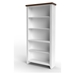 Hampton 72" High 5-Shelf Bookcase - No Assembly Required - Jasmine Whitewash and Barnwood Finish - LGH1103