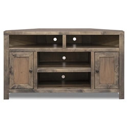 Joshua Creek 52" Corner TV Stand for TVs up to 55 inches - No Assembly Required - Barnwood Finish 