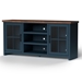 Nantucket 67" TV Stand Console for TVs up to 80 inches - No Assembly Required - Blue Denim and Whiskey Finish - LGH1114