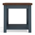 Nantucket 24" Side Table - No Assembly Required - Blue Denim and Whiskey Finish