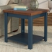 Nantucket 24" Side Table - No Assembly Required - Blue Denim and Whiskey Finish - LGH1116