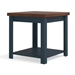 Nantucket 24" Side Table - No Assembly Required - Blue Denim and Whiskey Finish - LGH1116