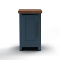 Nantucket 14" Chairside Table - No Assembly Required - Blue Denim and Whiskey Finish 