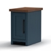 Nantucket 14" Chairside Table - No Assembly Required - Blue Denim and Whiskey Finish - LGH1118