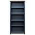 Nantucket 72" High 5-Shelf Bookcase - No Assembly Required - Blue Denim and Whiskey Finish