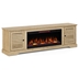 Topanga 83" Electric Fireplace TV Console for TVs up to 95 inches - Alabaster finish - Quick Assembly