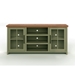 Vineyard 67" TV Stand Console for TVs up to 80 inches - No Assembly Required - Sage Green and Fruitwood Finish - LGH1145