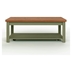 Vineyard 48" Coffee Table - No Assembly Required - Sage Green and Fruitwood Finish