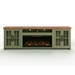 Vineyard 97" Fireplace TV Stand Console for TVs up to 100 inches - Sage Green and Fruitwood Finish - LGH1151