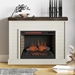 Washington 48" Fireplace with Mantel - Jasmine Whitewash and Barnwood Finish - LGH1155