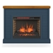 Washington 48" Fireplace with Mantel - Blue Denim and Whiskey Finish - LGH1156