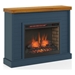 Washington 48" Fireplace with Mantel - Blue Denim and Whiskey Finish - LGH1156