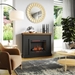 Washington 48" Fireplace with Mantel - Black and Whiskey Finish - LGH1157