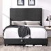 Bridger King Size Charcoal Grey Upholstered Platform Bed - Quick Assembly - LGH1160