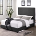 Bridger King Size Charcoal Grey Upholstered Platform Bed - Quick Assembly - LGH1160