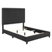 Bridger King Size Charcoal Grey Upholstered Platform Bed - Quick Assembly - LGH1160